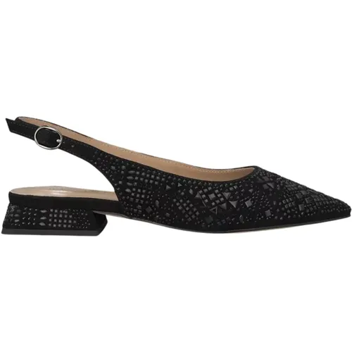 Glitter Flat Shoe with Buckle Closure , female, Sizes: 5 UK, 6 UK, 4 UK - Alma en Pena - Modalova