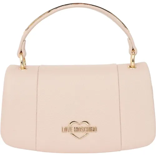 Getreideleder+PU Tasche , Damen, Größe: ONE Size - Love Moschino - Modalova