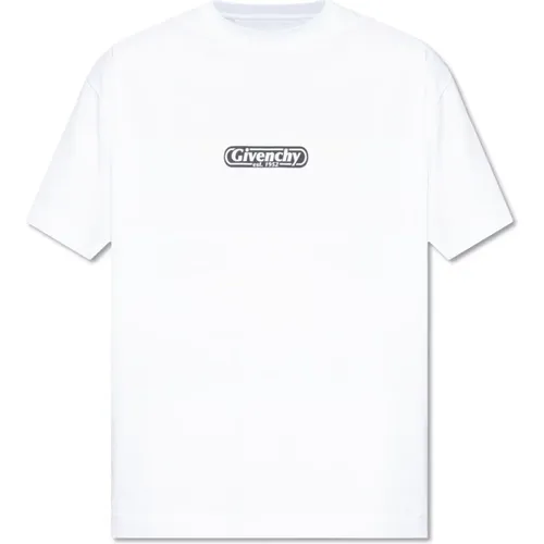T-shirt with logo , male, Sizes: M - Givenchy - Modalova