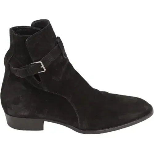 Pre-owned Suede boots , female, Sizes: 7 UK - Yves Saint Laurent Vintage - Modalova