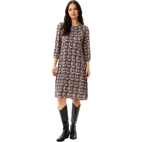 Grey 3/4 Sleeve Dress Luzia Style , female, Sizes: 2XL, XL, L, S - IN Front - Modalova