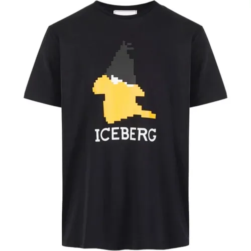 Daffy Face Print T-shirt , Herren, Größe: L - Iceberg - Modalova