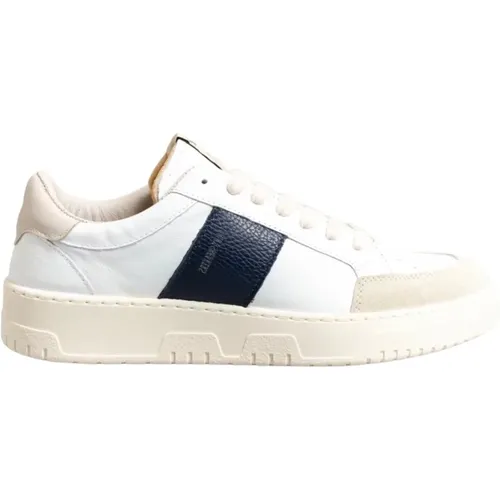 Sail Sneakers aus weißem/blauem Leder , Damen, Größe: 40 EU - Saint Sneakers - Modalova
