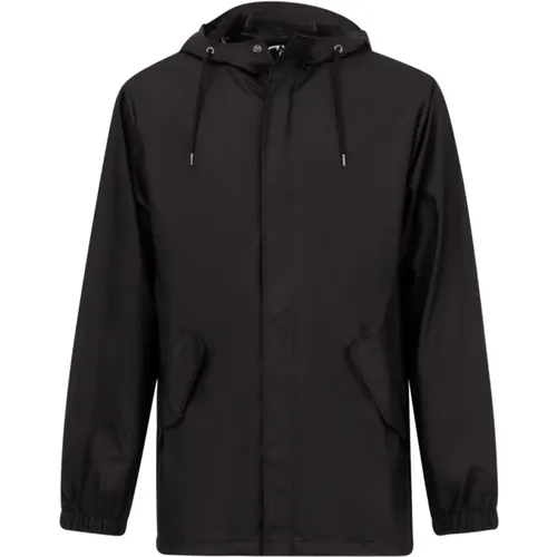 Fishtail Jacket Waterproof Zip Hood , male, Sizes: XL, S - Rains - Modalova