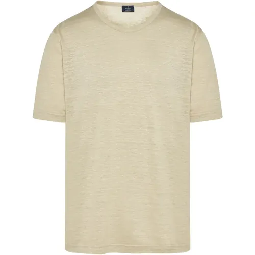 Linen t-shirt , male, Sizes: 3XL - Barba - Modalova