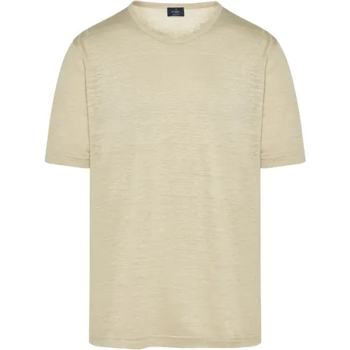 Linen t-shirt , male, Sizes: L, 2XL, M, 3XL - Barba - Modalova