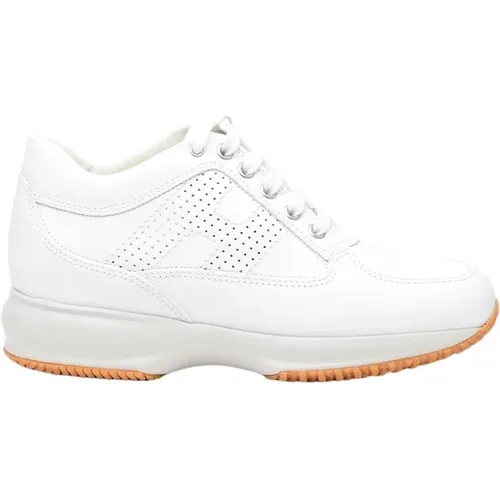 Elegante Weiße Ledersneakers , Damen, Größe: 36 1/2 EU - Hogan - Modalova