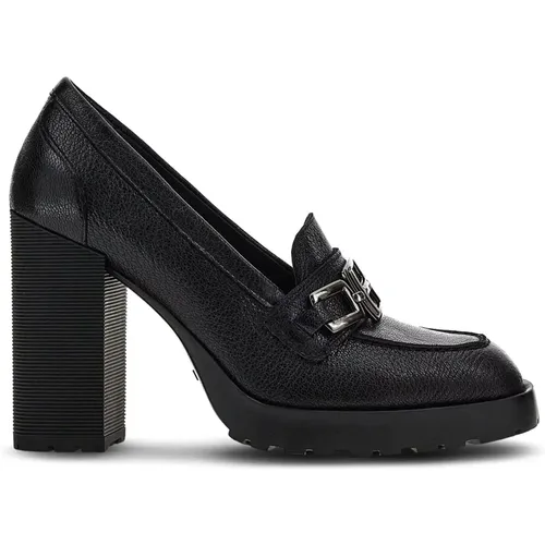 Leather Moccasin Shoes , female, Sizes: 6 UK - Hogan - Modalova