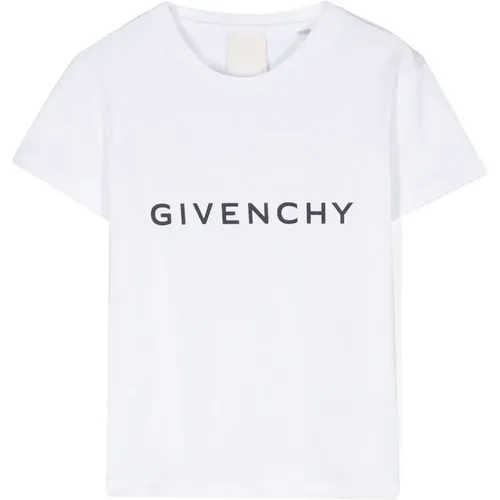 Kinder Logo Print Baumwoll T-shirt - Givenchy - Modalova