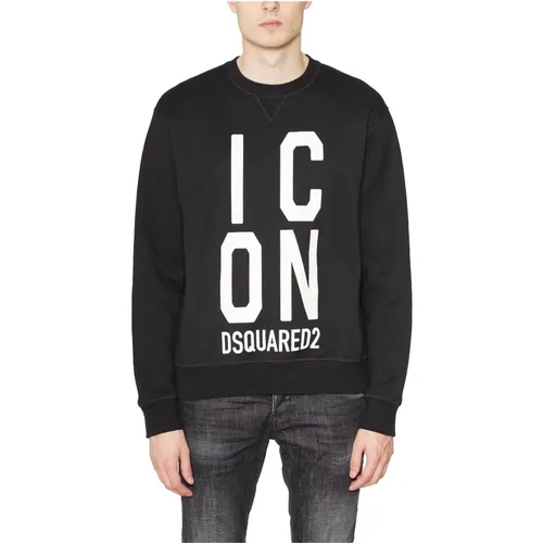 Icon Crewneck Sweatshirt , Herren, Größe: XL - Dsquared2 - Modalova