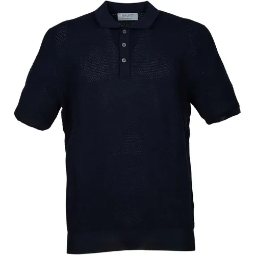 Tennis Polo Shirt Ribbed Hem , male, Sizes: 2XL, XL, 3XL - Gran Sasso - Modalova