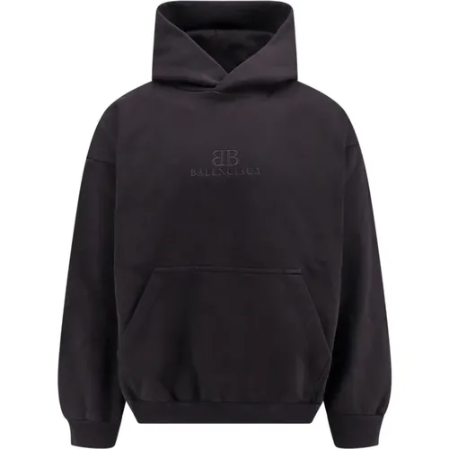 Sweatshirt Hoodie Logo Embroidery , male, Sizes: L, XL, S, M - Balenciaga - Modalova