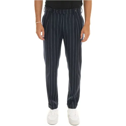 Striped Chino Pants with Tailoring Vent , male, Sizes: M, 2XL, XL, S, 3XL, L - Berwich - Modalova