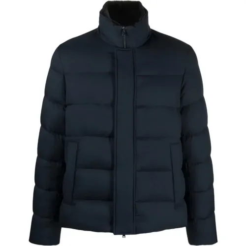 Super Matte Polyester Bomberjacke , Herren, Größe: L - Herno - Modalova