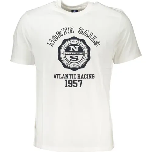 Bedrucktes Logo-T-Shirt , Herren, Größe: L - North Sails - Modalova
