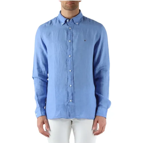 Linen Regular Fit Shirt , male, Sizes: 2XL, S, XL - Tommy Hilfiger - Modalova