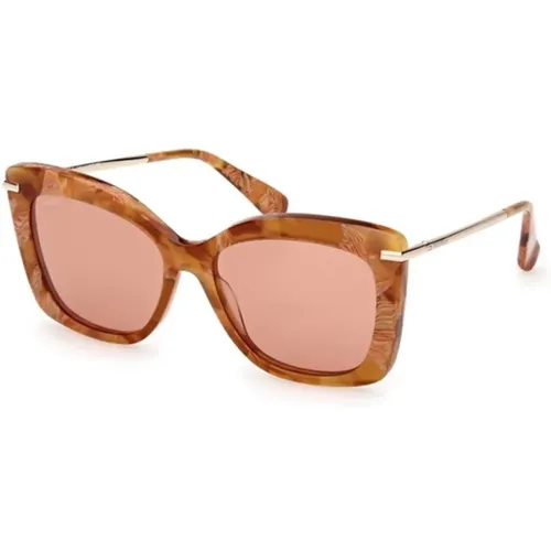 Stylish Havana Sunglasses , unisex, Sizes: 55 MM - Max Mara - Modalova