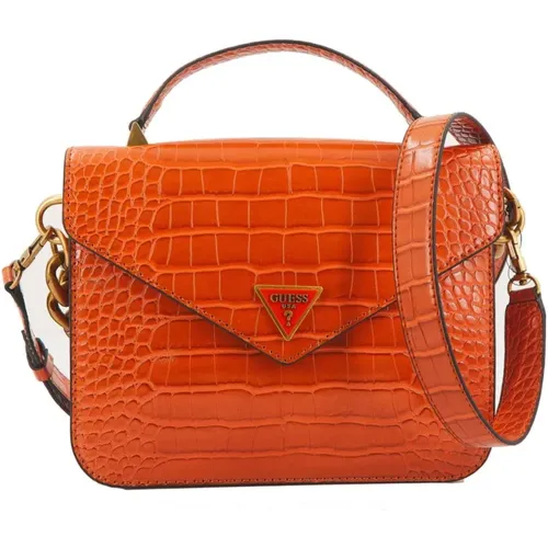 Elegante Top-Handle-Flap-Handtasche , Damen, Größe: ONE Size - Guess - Modalova