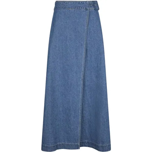 Denim Wrap Skirt , female, Sizes: S, XS - NEO NOIR - Modalova