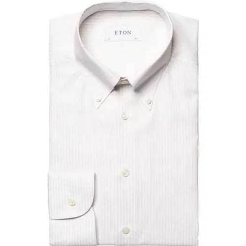 Striped Signature Oxford Shirt , male, Sizes: M, L, 3XL, 4XL, XL, 5XL, 2XL - Eton - Modalova