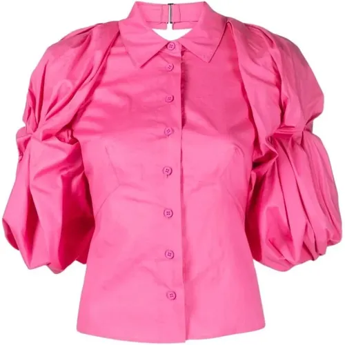 Rosa Baumwollmischung Shirt mit Ausschnitten , Damen, Größe: XS - Jacquemus - Modalova