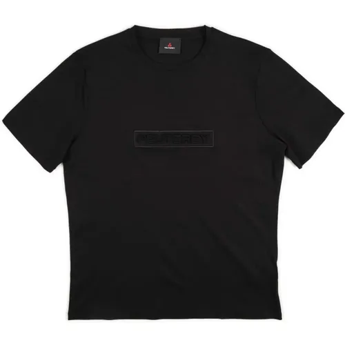 Schwarzes Herren T-Shirt mit Prägung , Herren, Größe: M - Peuterey - Modalova