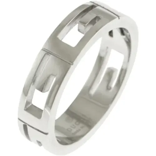 Pre-owned White Gold rings , female, Sizes: ONE SIZE - Gucci Vintage - Modalova