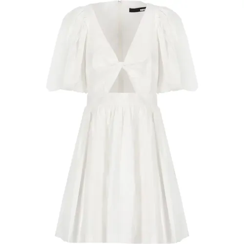 Cotton V-Neck Dress with Bow , female, Sizes: XS - Rotate Birger Christensen - Modalova