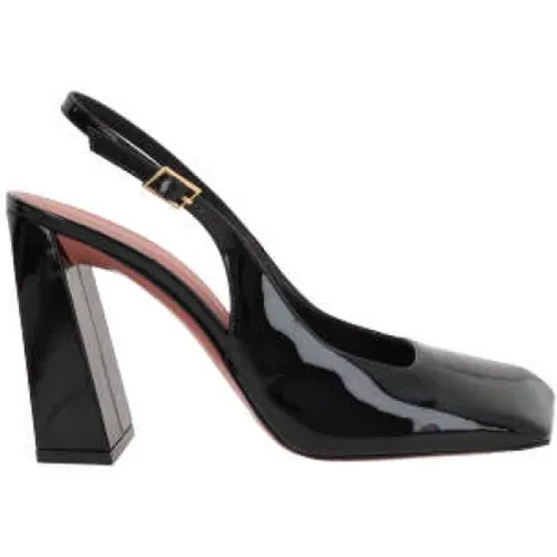 Patent Leather Slingback Heels , female, Sizes: 4 1/2 UK, 3 1/2 UK - Amina Muaddi - Modalova