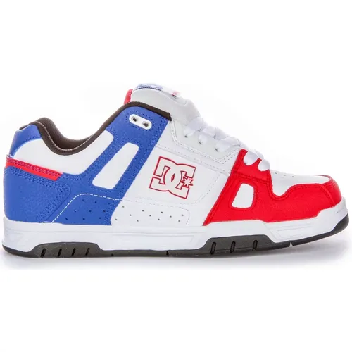 Stag Sneakers White Blue Red Men , male, Sizes: 9 UK - DC Shoes - Modalova