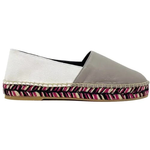 Leather Espadrilles for Women , female, Sizes: 2 UK - Off White - Modalova