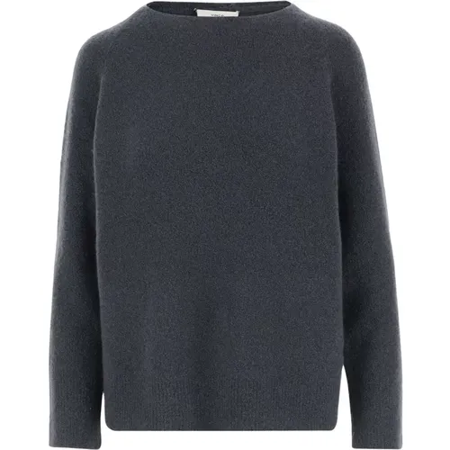 Navy Wollmischung Crew Neck Pullover - Vince - Modalova