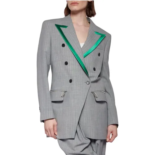 Gestreifter Doppelreiher-Blazer , Damen, Größe: 2XS - John Richmond - Modalova