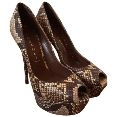 Pre-owned Canvas heels , female, Sizes: 4 UK - Casadei Pre-owned - Modalova