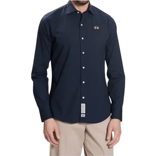 Poplin Long Sleeve Shirt Cotton , male, Sizes: XL, M, 3XL, L - LA MARTINA - Modalova