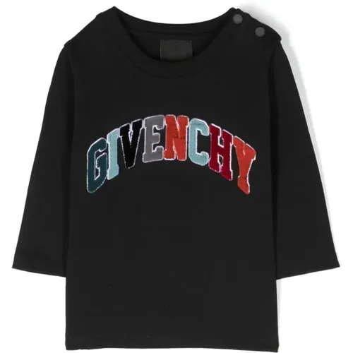 Schwarzes Baumwoll-Jersey Baby Jungen T-Shirt - Givenchy - Modalova