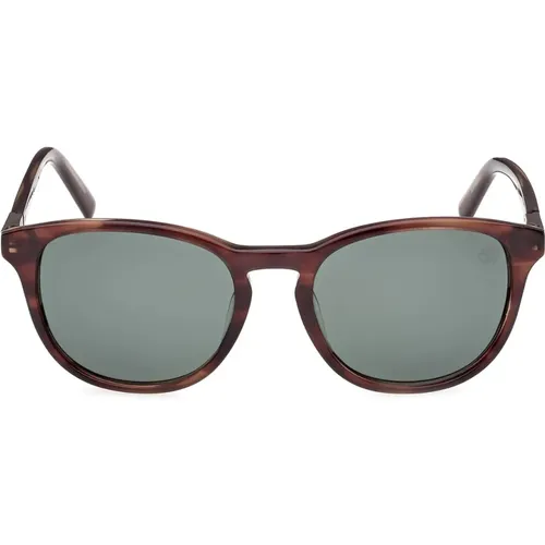 Round Polarized Sunglasses Green , unisex, Sizes: 53 MM - Timberland - Modalova