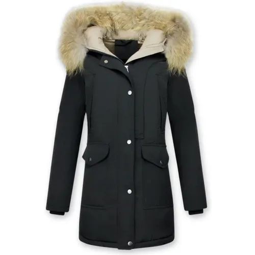 Winter Coats Parka - Women Winter Coat Long - Fur Collar , female, Sizes: XL, L - Matogla - Modalova