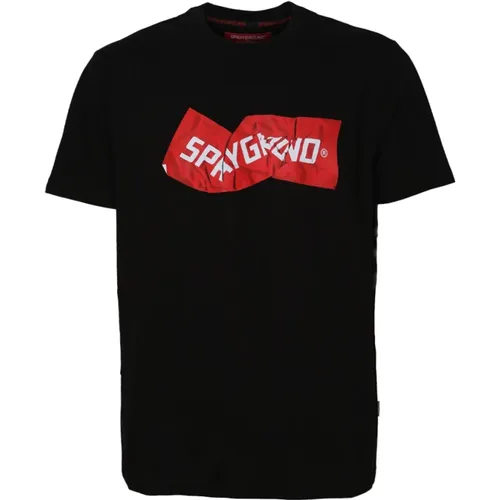 Schwarzes T-Shirt mit Rundhalsausschnitt , Herren, Größe: L - SPRAYGROUND - Modalova