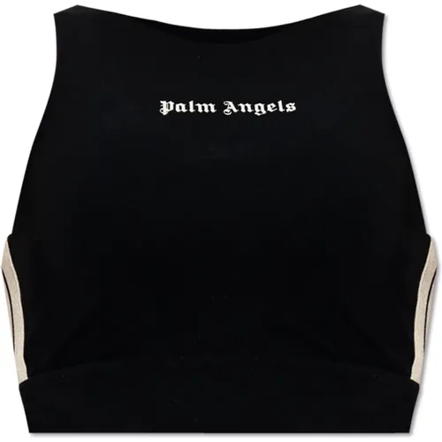 Top with logo , female, Sizes: S, M - Palm Angels - Modalova