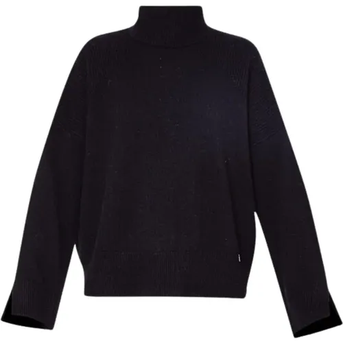 Schwarzer Rollkragenwollpullover , Damen, Größe: M - Liu Jo - Modalova