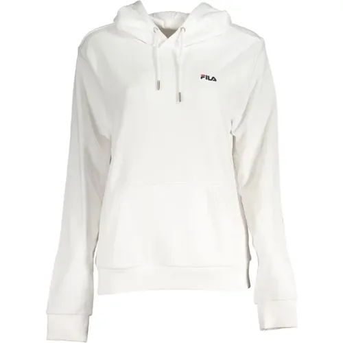 Bio-Kapuzenpullover mit Stickerei , Damen, Größe: L - Fila - Modalova