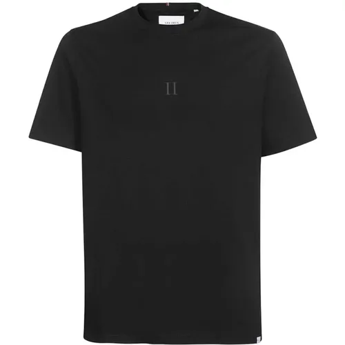 Baumwoll-Crew-Neck T-Shirt mit Tricolor-Detail , Herren, Größe: 2XL - Les Deux - Modalova