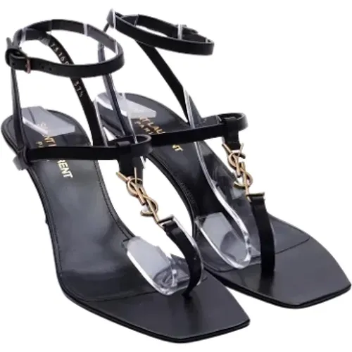 Pre-owned Leather sandals , female, Sizes: 4 1/2 UK - Yves Saint Laurent Vintage - Modalova