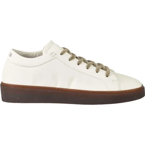 Leder Sneakers mit Gummisohle , Herren, Größe: 43 EU - Fabi - Modalova