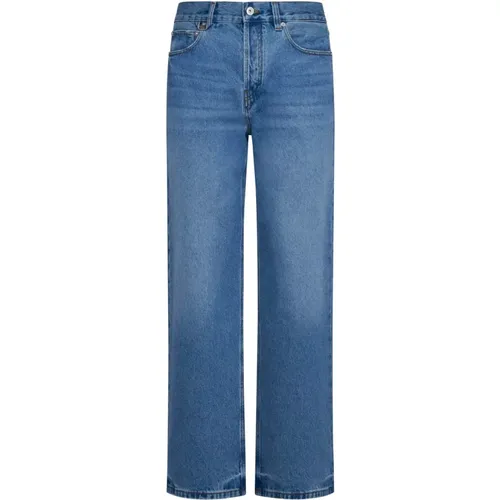 Blaue Denim Straight Leg Jeans , Herren, Größe: W33 - Jacquemus - Modalova