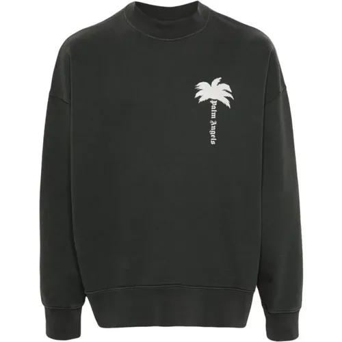 Logo Print Sweatshirt , Herren, Größe: L - Palm Angels - Modalova