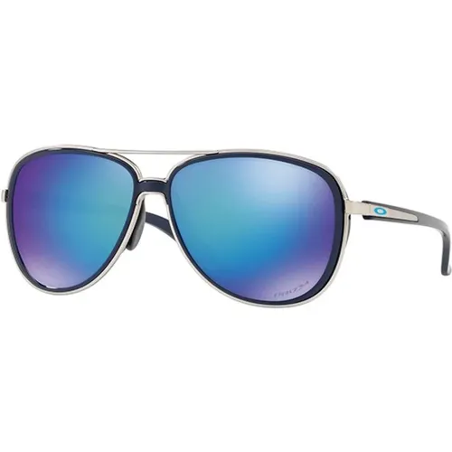 Marineblaue Sonnenbrille mit Prizm Sapphire , Damen, Größe: 58 MM - Oakley - Modalova