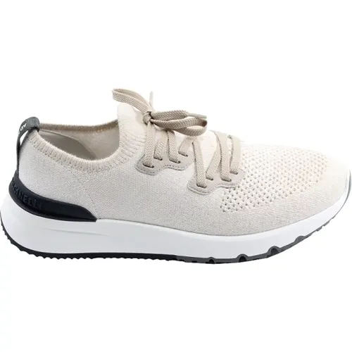 Flat Lace Closure Shoes, , male, Sizes: 8 UK, 7 UK - BRUNELLO CUCINELLI - Modalova