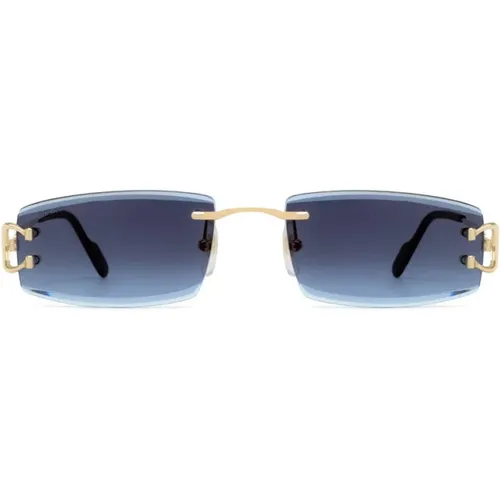 Goldene Sonnenbrille Ct0465S 002 Stil - Cartier - Modalova
